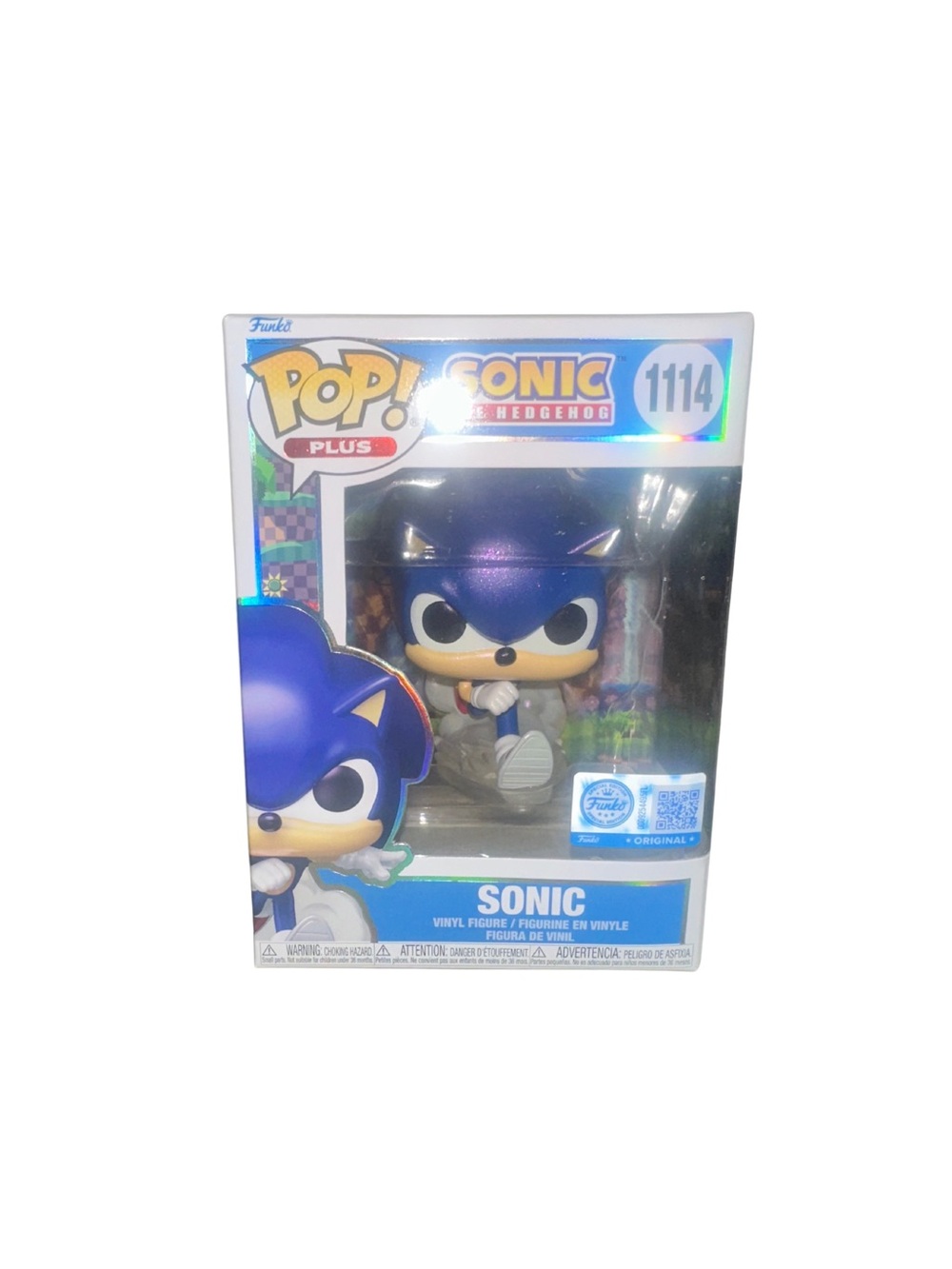 Funko Pop! Plus Sonic the Hedgehog Vinyl Figure - Blue and White